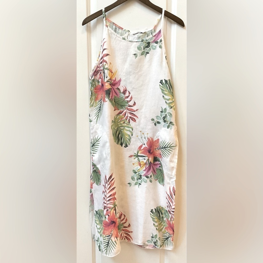 Lungo L’Arno 100% Italian Linen Sun Dress NWT